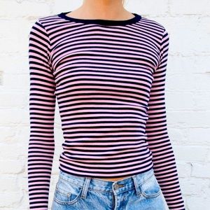Brandy Melville Tori pink striped top